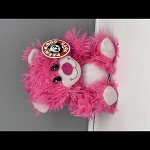 8” Peek-ABoo NWT Pink & Silver Bear Plush NWT *